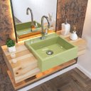 Ver imagem 1 de Kit Cuba XQ395 com Torneira Luxo 1195 e Válvula Click 1 1/2 com Sifão Cromado e Flexível Compace