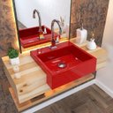 Ver imagem 1 de Kit Cuba XQ395 com Torneira Luxo 1195 e Válvula Click 1 1/2 com Sifão Cromado e Flexível Compace