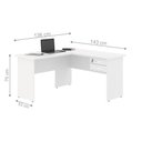Ver imagem 2 de Mesa em L com Gaveteiro Carper Branco