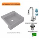 Ver imagem 3 de Kit Cuba XQ395 Torneira Luxo 1195 Válvula Click 1 Polegada B Compace