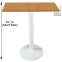 Ver imagem 5 de Mesa Zeta Ferro Branco 75 Cm Alt Disco Redondo Tampo Mdp Quadrado 80 Cm Larg X 2,5 Cm Alt Samba