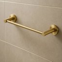 Ver imagem 2 de Toalheiro Porta Toalha de 30cm para Banheiro - Dourado Escovado - Dpace6512 Drop Metais