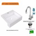 Ver imagem 3 de Kit Cuba XQ395 Torneira Luxo 1195 Válvula Click 1 Polegada B Compace