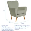 Ver imagem 6 de Poltrona Decorativa Luxo Moderna Sala de Estar Recepção Amélia Bouclé