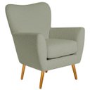 Ver imagem 3 de Poltrona Decorativa Luxo Moderna Sala de Estar Recepção Amélia Bouclé