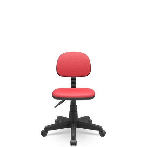 Cadeira Secretaria Giratoria Bolt - Couro Sintetico Corano - Vermelho
