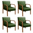 Ver imagem 1 de Kit 4 Poltronas Lara Cor:Veludo Verde 270