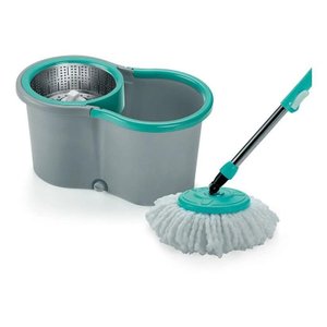 Esfregão Mop Giratório Cabo 360 Inox Luxo
