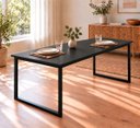 Ver imagem 5 de Mesa de Jantar Reforçada Industrial 180x60cm Tampo Preto Pés Preto