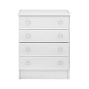 Ver imagem 5 de Conjunto Guarda Roupa e Cômoda Parma 2 Portas 4 Gavetas Branco Qmovi