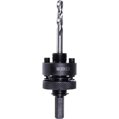 Suporte para Serra Copo 3-8 32 a 200mm com Broca Piloto Worker
