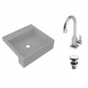 Ver imagem 2 de Kit Cuba XQ395 Torneira Luxo 1195 Válvula Click 1 1/2 Polegada Compace