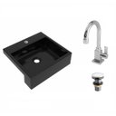 Ver imagem 2 de Kit Cuba XQ395 Torneira Luxo 1195 Válvula Click 1 1/2 Polegada Compace