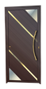 Ver imagem 1 de Porta Lambril Oasis c/Puxador D. Super Marrom Corten Dourado 90 Brimak