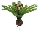 Ver imagem 1 de Planta Artificial Arvore Palmeira Cycas Verde 35cm
