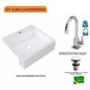 Ver imagem 3 de Kit Cuba XQ395 Torneira Luxo 1195 Válvula Click 1 1/2 Polegada Compace