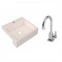 Ver imagem 2 de Kit Cuba XQ395 Torneira Luxo 1195 Metal 1/4 Volta Compace