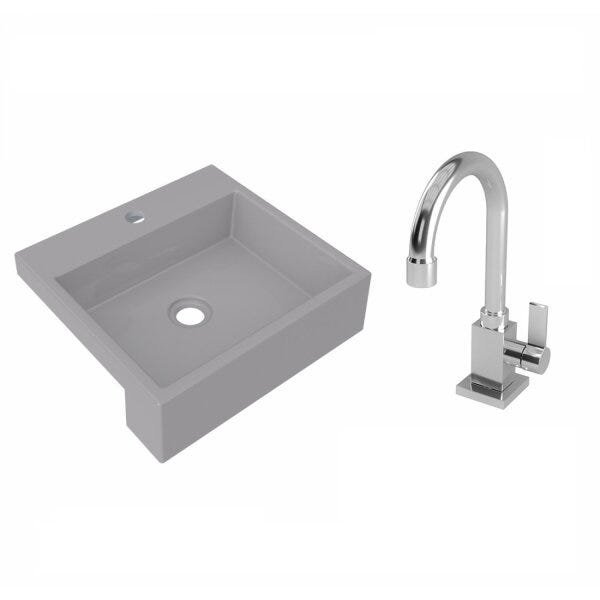 Kit Cuba XQ395 Torneira Luxo 1195 Metal 1/4 Volta Compace - 2