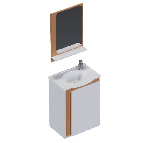 Armário Banheiro Madeira 50cm Begônia Jequitibá Branco - P103370 - COZIMAX Armario Banheiro Madeira 