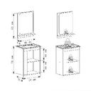 Ver imagem 7 de Armário Banheiro Madeira 50cm Begônia Jequitibá Branco - P103370 - COZIMAX Armario Banheiro Madeira