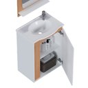 Ver imagem 4 de Armário Banheiro Madeira 50cm Begônia Jequitibá Branco - P103370 - COZIMAX Armario Banheiro Madeira