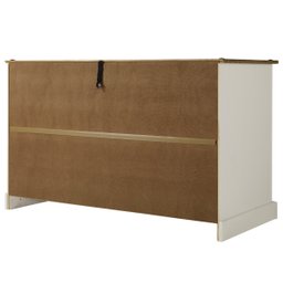Balcão Buffet de Madeira Maciça com 3 Portas e 2 Gavetas Branco Lavado - 7