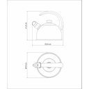 Ver imagem 4 de Chaleira Tramontina com Apito em Aço Inox Cabo Preto 2,1 L Tramontina