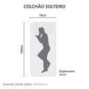 Ver imagem 5 de Colchão Orthoflex Espuma Cecina St 188x78x24 Cm