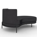 Ver imagem 7 de Sofá Chaise Longue Sala de Estar Living Lucca Direito D02 Couríssimo Preto B-159 - Lyam Decor