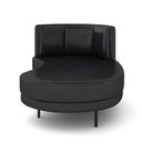 Ver imagem 4 de Sofá Chaise Longue Sala de Estar Living Lucca Direito D02 Couríssimo Preto B-159 - Lyam Decor