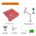 Ver imagem 3 de Kit Cuba Xq395 com Torneira Pratika 1060 Metal e Válvula 1" com Sifão Pvc e Flexível Compace
