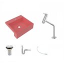 Ver imagem 2 de Kit Cuba Xq395 com Torneira Pratika 1060 Metal e Válvula 1" com Sifão Pvc e Flexível Compace