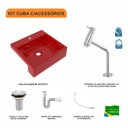 Ver imagem 3 de Kit Cuba XQ395 com Torneira Pratika 1060 Metal e Válvula 1" com Sifão PVC e Flexível Compace