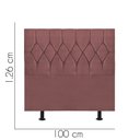 Ver imagem 3 de Cabeceira Estofada Cama Box Solteiro 100cm Istambul Suede Rose- Mabe Magazine