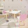 Mesa de Madeira para Criança com Cadeiras Urso - Rosa - 4