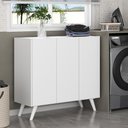 Ver imagem 1 de Armário Lavanderia Retrô com 3 Portas Multimóveis MP5033 Branco