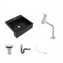 Ver imagem 2 de Kit Cuba XQ395 Torneira Pratika 1060 Metal Válvula 1 Polegada Sifão Cromado Flexível Compace