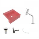 Ver imagem 2 de Kit Cuba XQ395 Torneira Pratika 1060 Metal Válvula 1 Polegada Sifão Cromado Flexível Compace