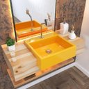 Ver imagem 1 de Kit Cuba XQ395 Torneira Pratika 1060 Metal Válvula Click 1 Polegada B Sifão PVC Flexível Compace