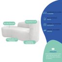 Ver imagem 4 de Kit Divã Recamier Orgânico França 220cm Lado Esquerdo e Poltrona Amore Bouclé