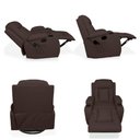 Ver imagem 2 de Poltrona do Papai Reclinável Austin Massagem e Aquecimento Giratório Balanço 2 Porta Copos Pu