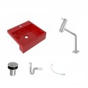 Ver imagem 2 de Kit Cuba XQ395 Torneira Pratika 1060 Metal Válvula Click 1 Polegada B Sifão PVC Flexível Compace