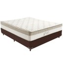Ver imagem 1 de Cama Box Marrom e Colchão King Best Molas Ensacadas Casal 138x188x33 Anjos