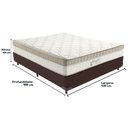 Ver imagem 3 de Cama Box Marrom e Colchão King Best Molas Ensacadas Casal 138x188x33 Anjos
