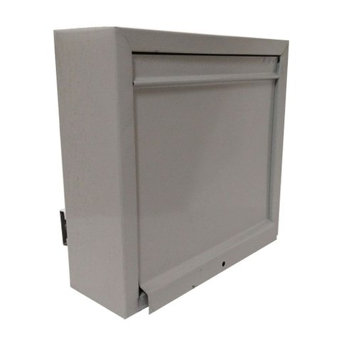 Caixa de Correio Vertical Cinza para Portão e Grade - Aço Reforçado Sf53