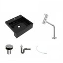 Ver imagem 2 de Kit Cuba XQ395 Torneira Pratika 1060 Metal Válvula Click 1 Polegada B Sifão Cromado Flexível Compace