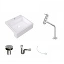 Ver imagem 2 de Kit Cuba XQ395 Torneira Pratika 1060 Metal Válvula Click 1 Polegada B Sifão Cromado Flexível Compace