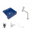 Ver imagem 2 de Kit Cuba XQ395 Torneira Pratika 1060 Metal Válvula Click 1 Polegada G Sifão PVC Flexível Compace