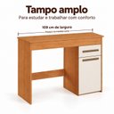 Ver imagem 7 de Escrivaninha 1 Porta 1 Gaveta 100% MDF com Tampo Amplo Atenas Espresso Móveis