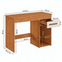 Ver imagem 4 de Escrivaninha 1 Porta 1 Gaveta 100% MDF com Tampo Amplo Atenas Espresso Móveis